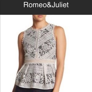 Romeo & Juliet Couture Peplum Lace Tank